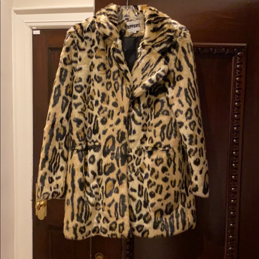 Apparis Leopard Fur Jacket